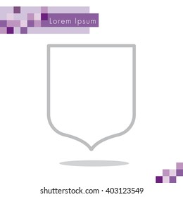 Web line icon. Shield.