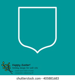 Web line icon. Shield.