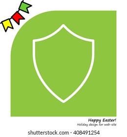 Web line icon. Shield.