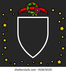 Web line icon. Shield.