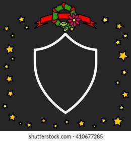 Web line icon. Shield.
