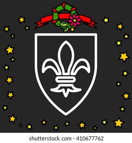 Web line icon. Shield.