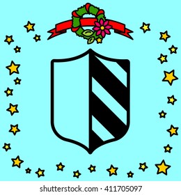 Web line icon. Shield.