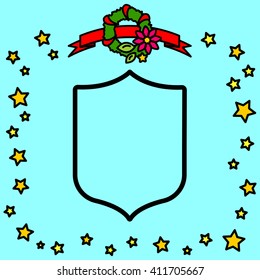 Web line icon. Shield.