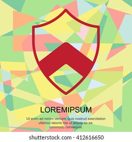 Web line icon. Shield.