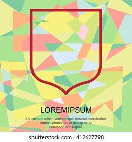 Web line icon. Shield.