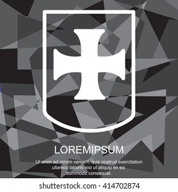 Web line icon. Shield.