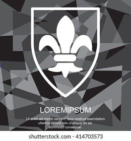 Web line icon. Shield.