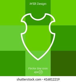 Web line icon. Shield.