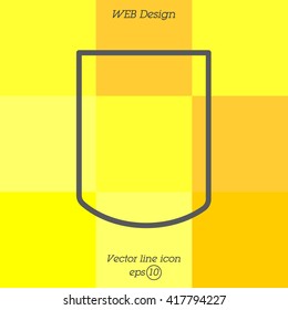 Web line icon. Shield.