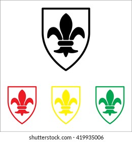 Web line icon. Shield.