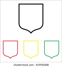 Web line icon. Shield.