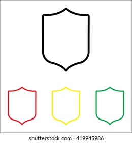 Web line icon. Shield.