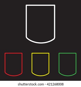 Web line icon. Shield.