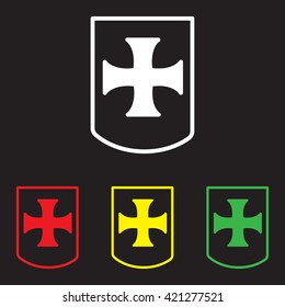 Web line icon. Shield.