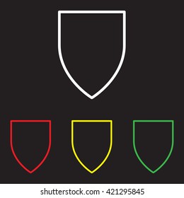 Web line icon. Shield.