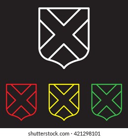 Web line icon. Shield.