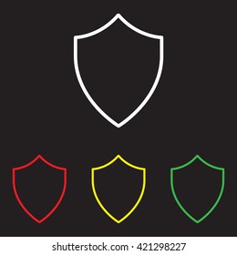 Web line icon. Shield.