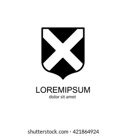 Web line icon. Shield.