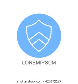 Web line icon. Shield.