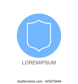 Web line icon. Shield.