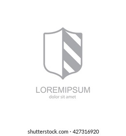 Web line icon. Shield.