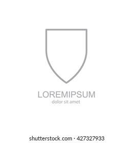 Web line icon. Shield.