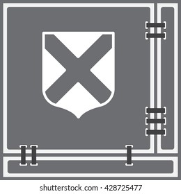 Web line icon. Shield.