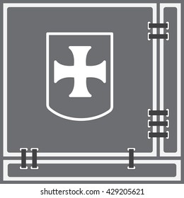 Web line icon. Shield.