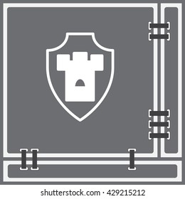 Web line icon. Shield.