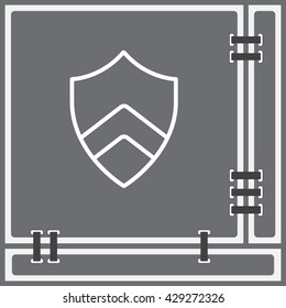 Web line icon. Shield.