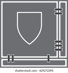 Web line icon. Shield.