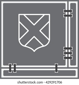 Web line icon. Shield.