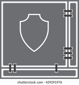 Web line icon. Shield.