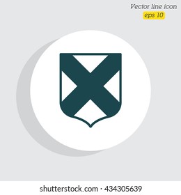 Web line icon. Shield.