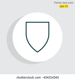 Web line icon. Shield.
