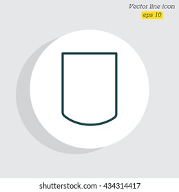 Web line icon. Shield.