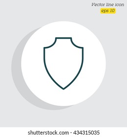 Web line icon. Shield.