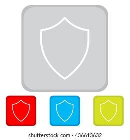 Web line icon. Shield.