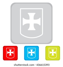 Web line icon. Shield.