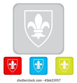 Web line icon. Shield.