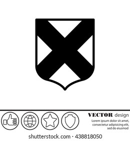 Web line icon. Shield.