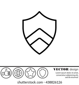 Web line icon. Shield.