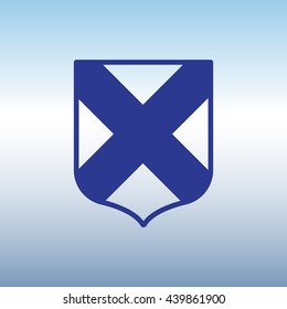 Web line icon. Shield.
