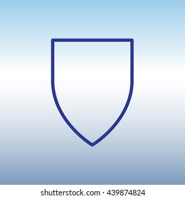 Web line icon. Shield.