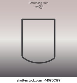 Web line icon. Shield.