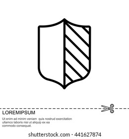 Web line icon. Shield.