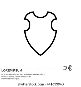 Web line icon. Shield.