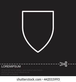 Web line icon. Shield.