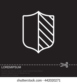 Web line icon. Shield.